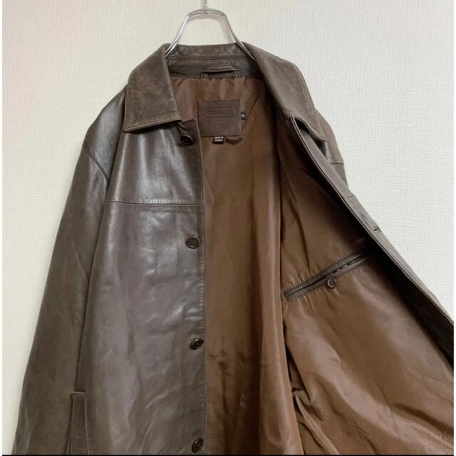 COACH - 90年代 old COACH レザージャケット カーコート ブラウンの