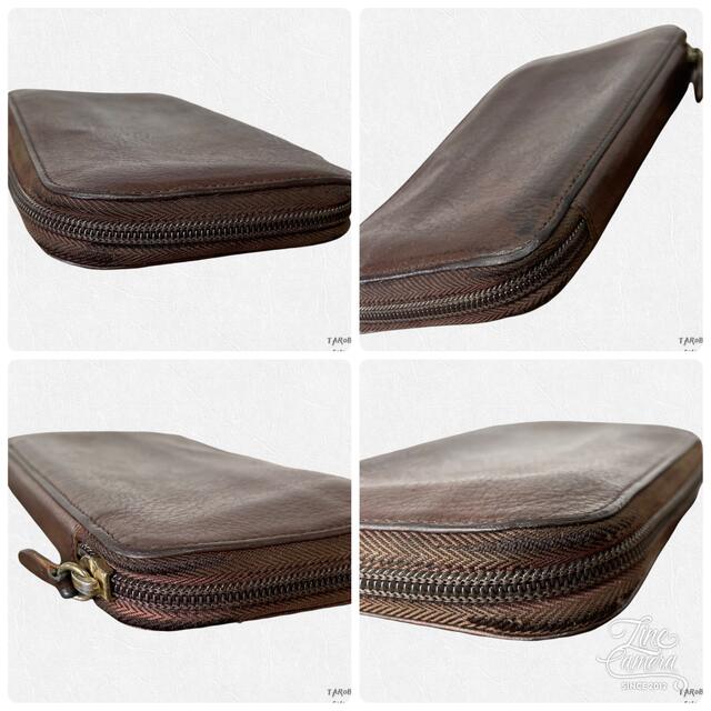 IL BISONTE - 訳ありIL BISONTE ラウンドジップ 長財布 ダークブラウン