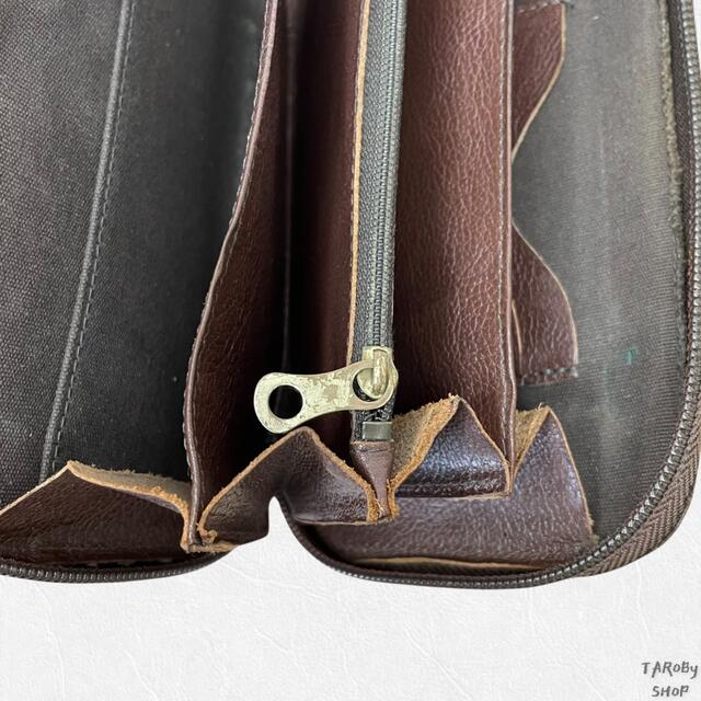 IL BISONTE - 訳ありIL BISONTE ラウンドジップ 長財布 ダークブラウン