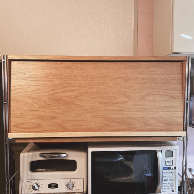 MUJI (無印良品) - 無印良品 ステンレスユニットシェルフ フラップ扉