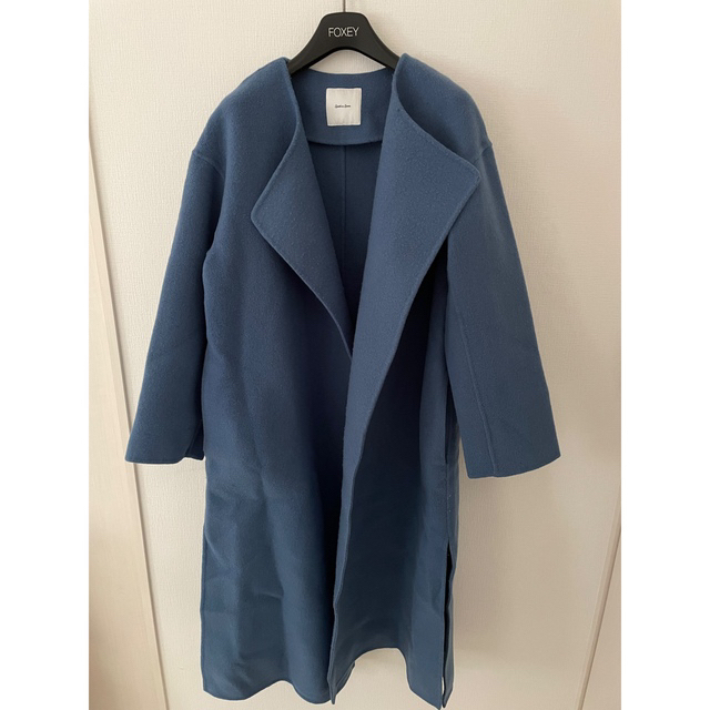 Spick & Span - スピック&スパン ビーバーフォールドラペルコート 青