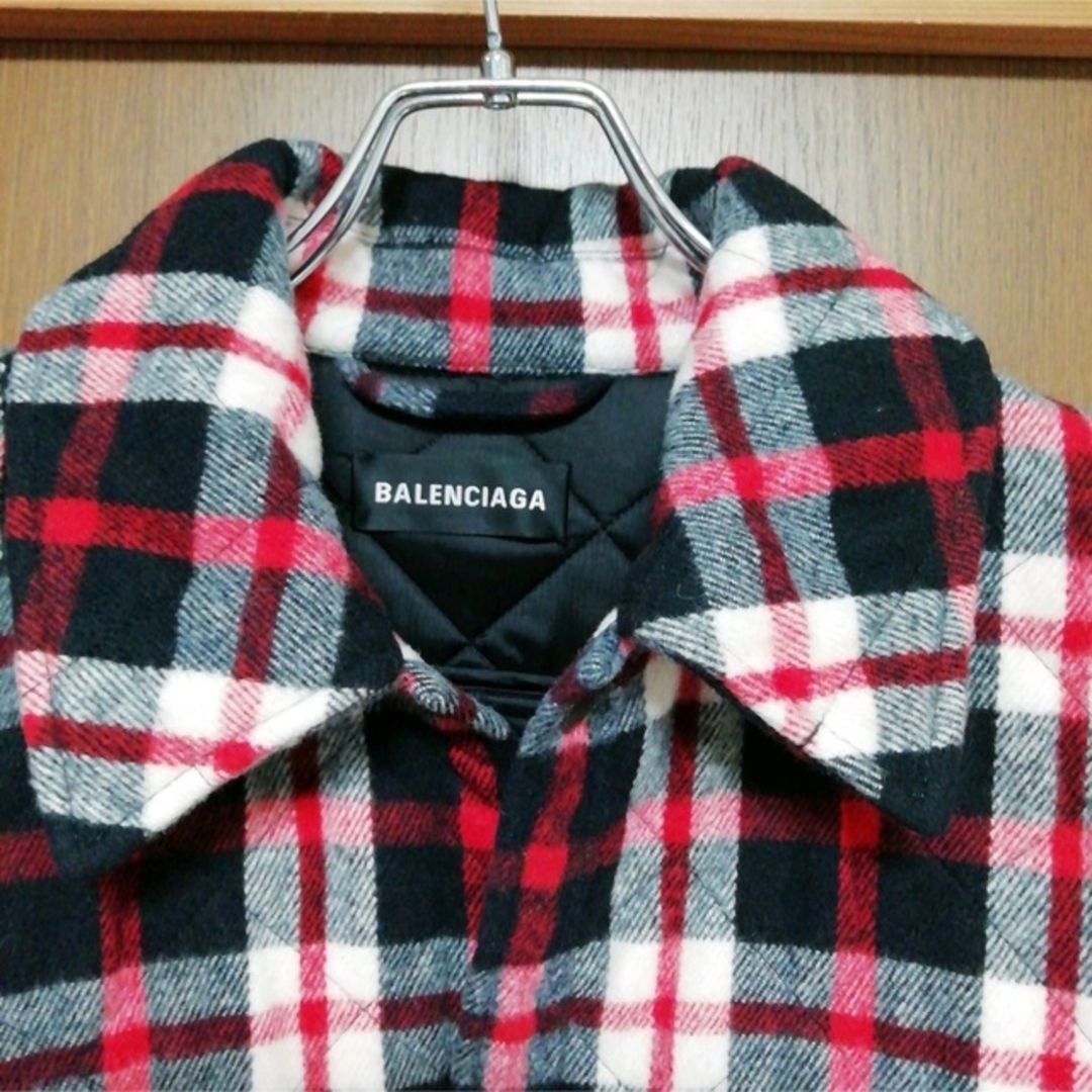 BALENCIAGA - balenciaga チェック キルティングジャケットの通販 by