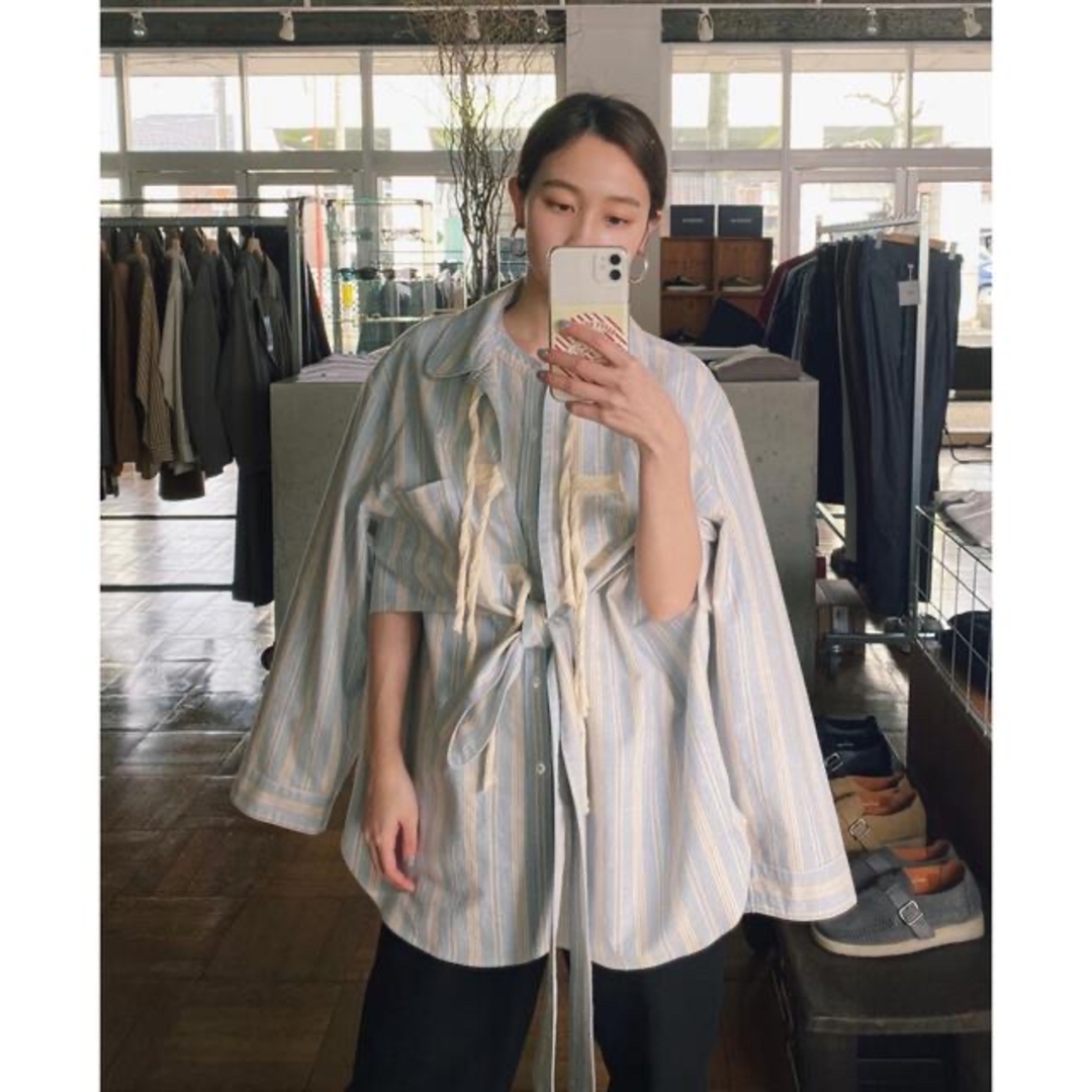 FUMIKA_UCHIDA - FUMIKA UCHIDA ストライプフランネルパジャマシャツの