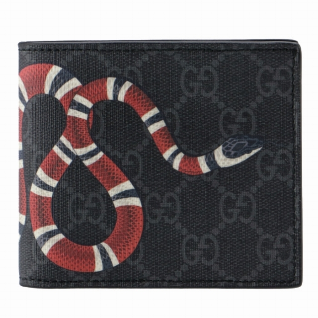 GUCCI - GUCCI 財布 メンズ 二つ折り キングスネーク GGスプリームの
