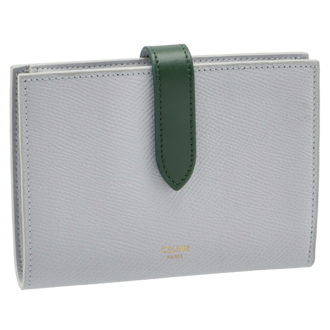 CELINE - CELINE 財布 二つ折り ストラップ ウォレット バイカラーの