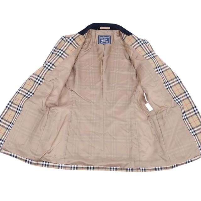 BURBERRY - バーバリー ジャケット ブレザー 襟ベロア チェック ウール