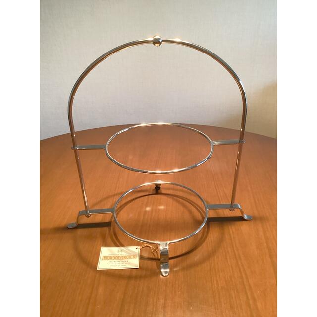 ケーキスタンド ラッキーウッド 18-10 ステンレス 【未使用品】の通販