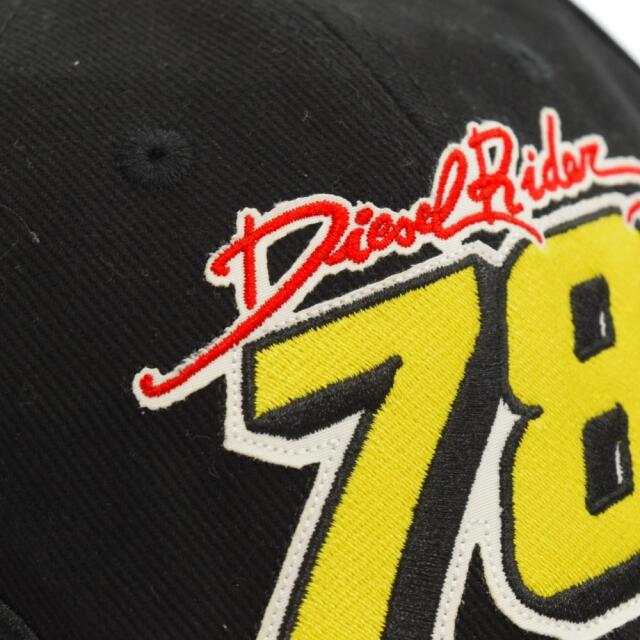 DIESEL - DIESEL ディーゼル 78ロゴ刺繍デザイン キャップ ブラック