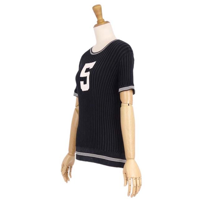 CHANEL - シャネル ニット 半袖 ココマーク シルク No.5 P60627 42