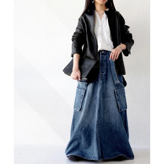 antiqua - なみなみ様専用 デニムマキシスカート デニムサロペットの