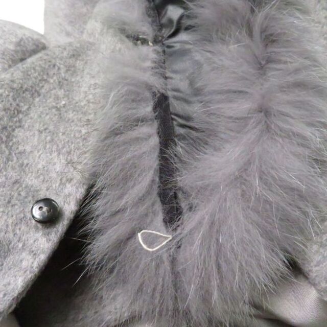 Max Mara - マックスマーラ コートグレー40 フォックスファー フード