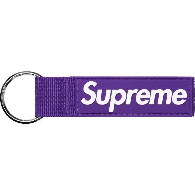 Supreme - Supreme Webbing Keychain キーチェーン キーホルダー 紫の