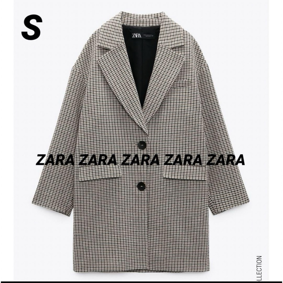ZARA - 今期完売 ZARA チェック柄 コート S 新品タグ付き 入手困難の