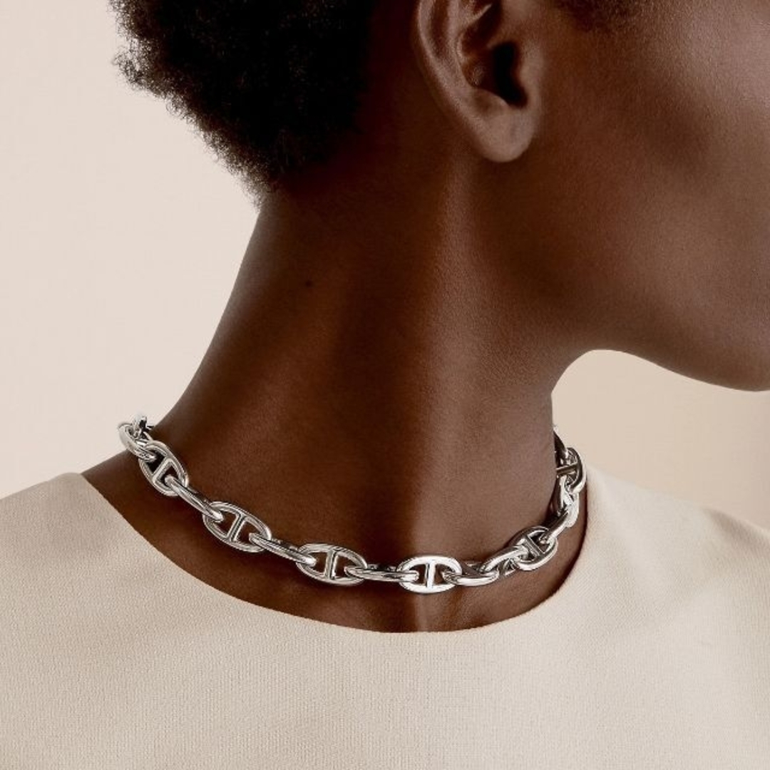 HERMES - GM29 新品 HERMES シェーヌダンクル シルバー ネックレス