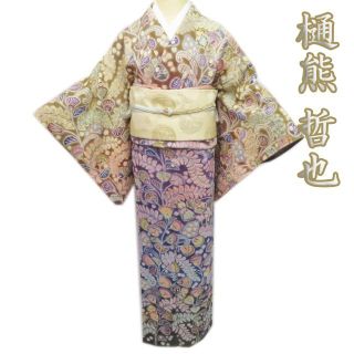特選 樋熊哲也 辻が花 金通し 多色 訪問着 A772-4 M 【中古】の通販 by