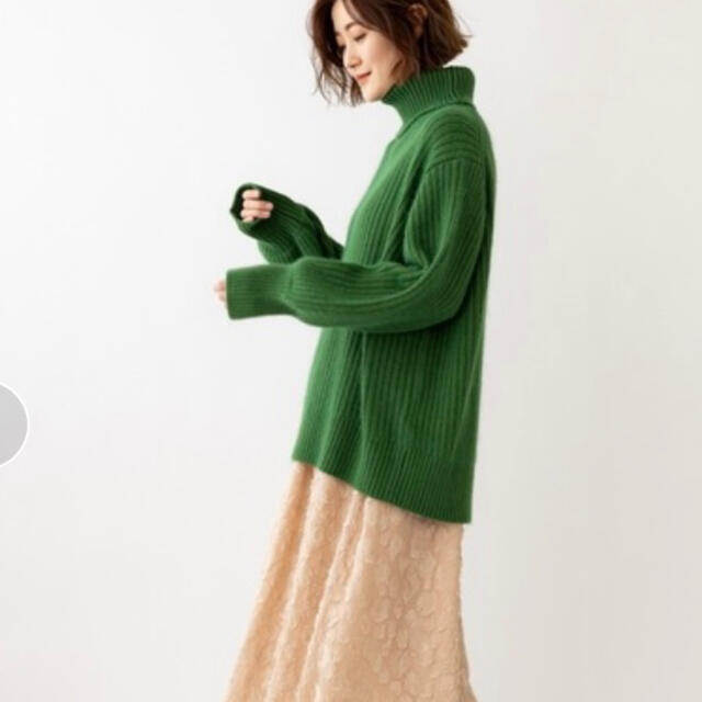 Sono - sono 21FW グリーン エッセンシャル タートルネックニットの