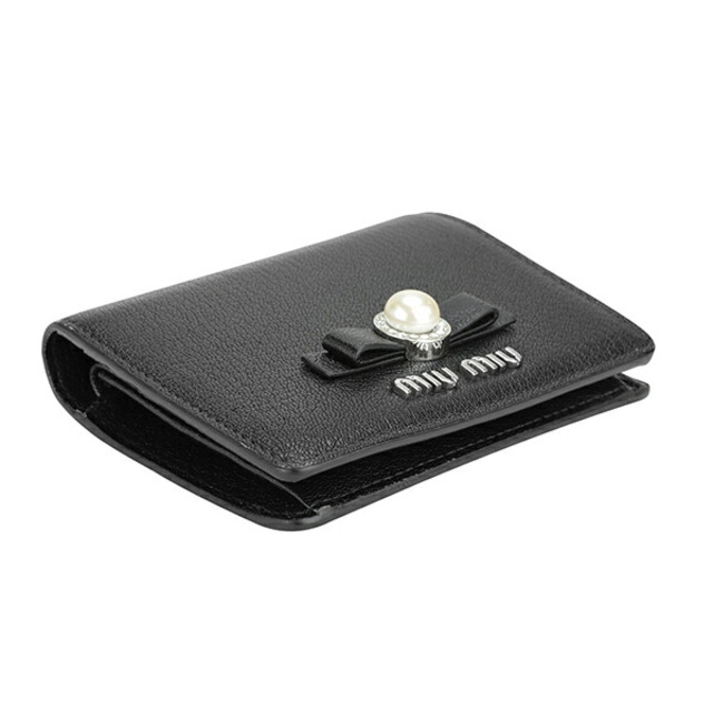 MIU MIU - 新品 ミュウミュウ MIU MIU 2つ折り財布 マドラス パール