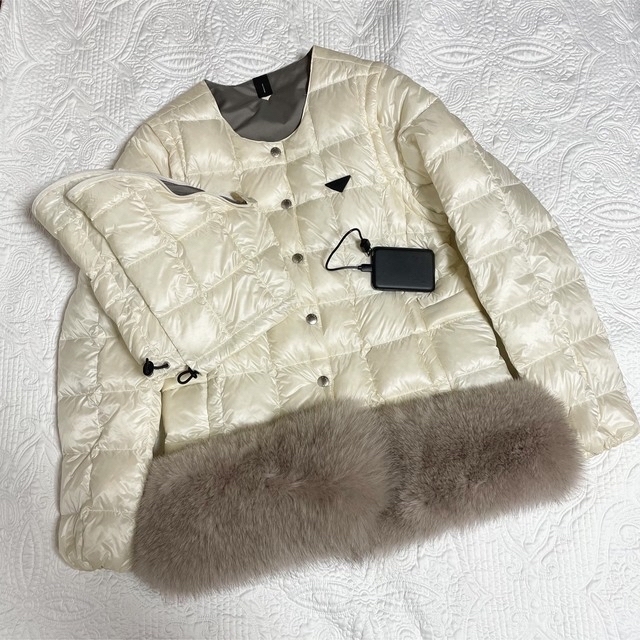 TAION - TAION EXTRA ダウンジャケット 裾ファー付きの通販 by