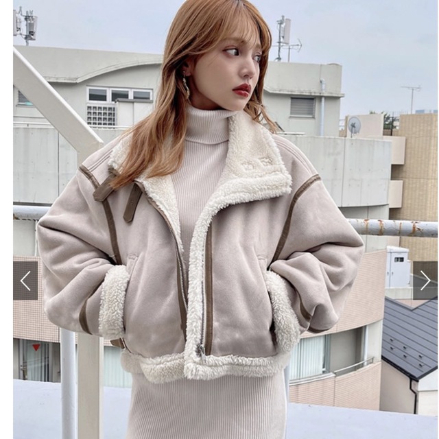 GRL - ショート丈ボアムートンジャケット[k9058b]の通販 by run's shop