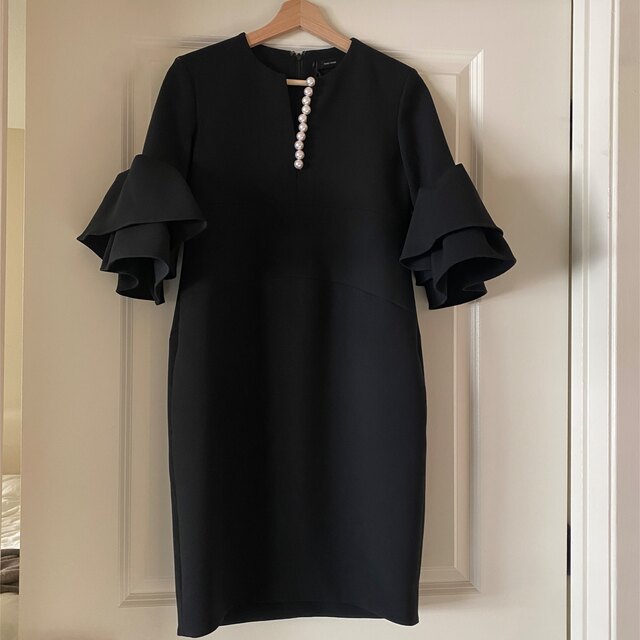 YOKO CHAN - 新品未使用 ヨーコチャン ティアードスリーブパールドレス