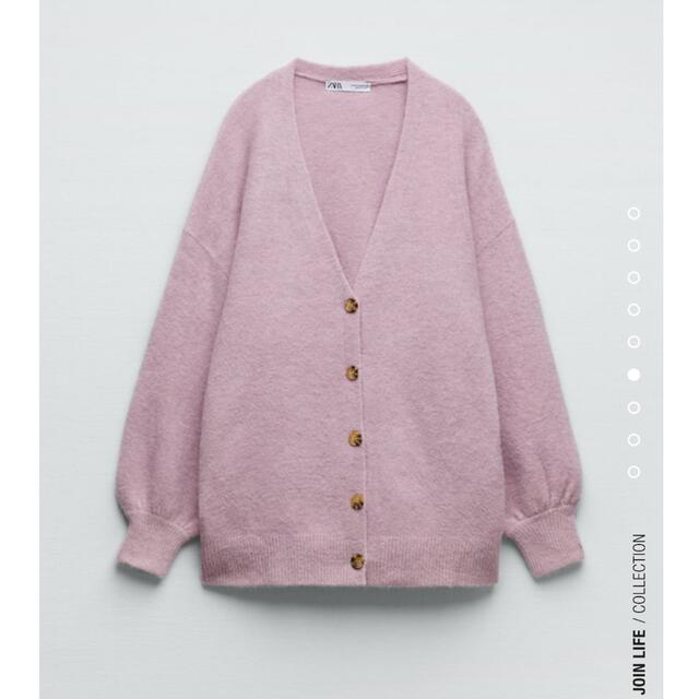 ZARA - 新品未使用タグ付き！ZARA ニットカーディガン ピンク Sサイズ