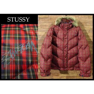 STUSSY - STUSSY ステューシー タータンチェック 2WAY ダウン