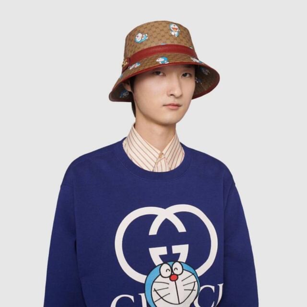 GUCCI - 【新品】希少 DORAEMON x GUCCI GGバケットハット Mサイズの