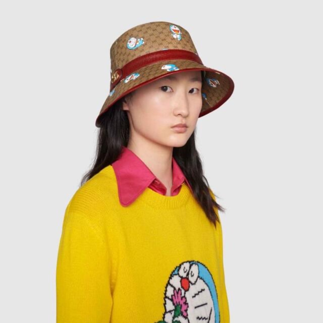 GUCCI - 【新品】希少 DORAEMON x GUCCI GGバケットハット Mサイズの