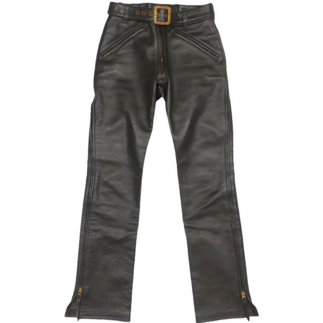 REDMOON - レザーパンツ バイク 本革 レッドムーン メンズ 茶 S革