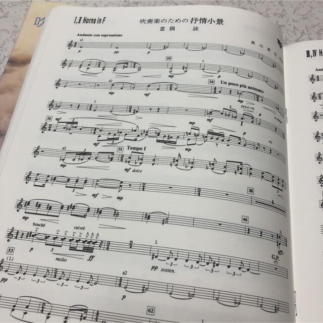 楽譜 コンデンススコア パート譜 吹奏楽のための抒情小景 II凛冽紋様