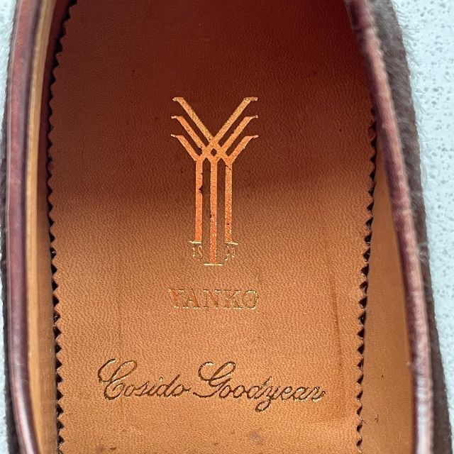 YANKO - 【未使用】YANKO ドレスシューズ ホールカット プレーントゥー