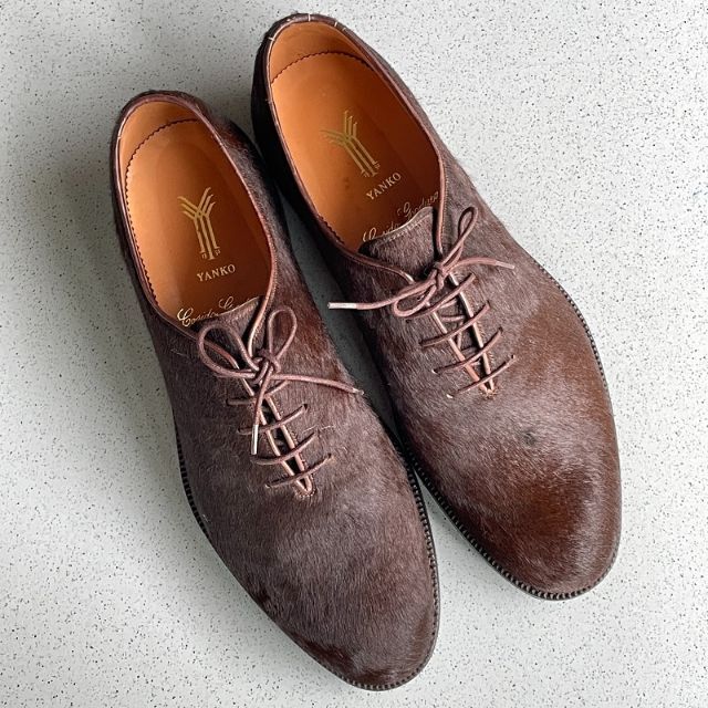 YANKO - 【未使用】YANKO ドレスシューズ ホールカット プレーントゥー