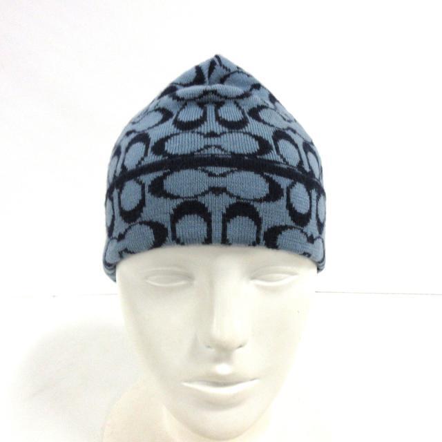 COACH - コーチ ニット帽美品 - シグネチャー柄の通販 by ブランディア