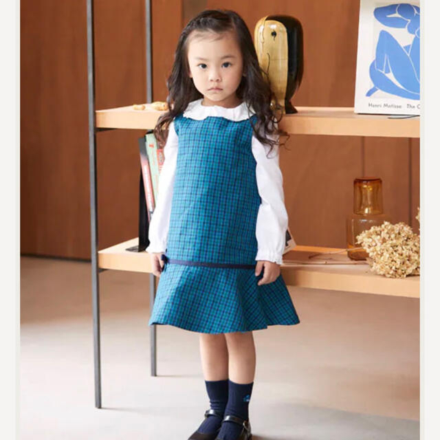 familiar ファミリア フォーマル ネイビー ワンピース 半袖 120