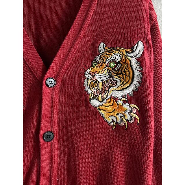 WACKO MARIA - WACKO MARIA 虎 龍 刺繍 黒 カーディガン TIM LEHI の