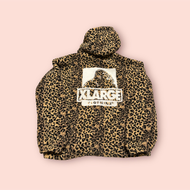 XLARGE - XLARGE フリースボアジャケット マルチカラー ヒョウ柄の通販