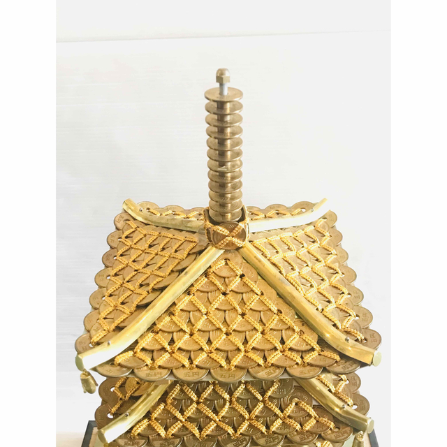 雅趣 桃山作 五重之塔 五重塔 五円細工 工芸品 置物 インテリア 縁起物