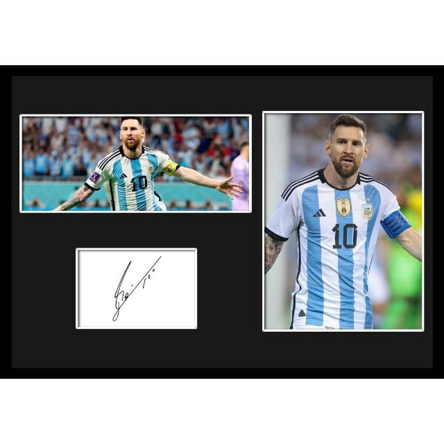 Lionel Messi/リオネル・メッシ/サインプリント証明書付フレーム11cの