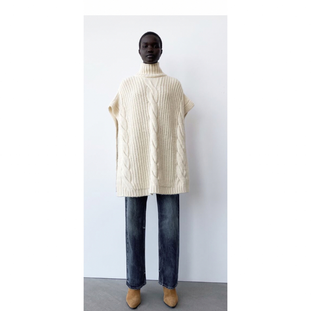 ZARA - ZARA ケーブルニット ケープ ポンチョの通販 by ゆーゆ's shop