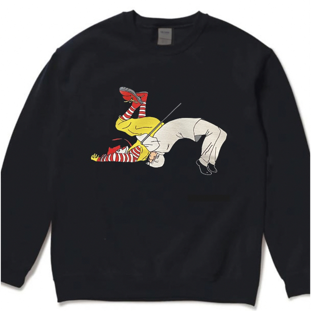 男女兼用 パロディ スウェット おもしろ トレーナー（黒）の通販 by