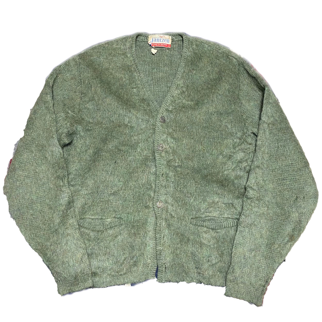 60s jantzen USA製 モヘアカーディガン ヴィンテージ グリーンの通販