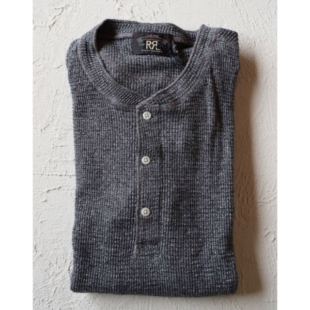 RRL - 新品*RRL*ワッフルニット ヘンリー シャツ*M* ダブルアールエル