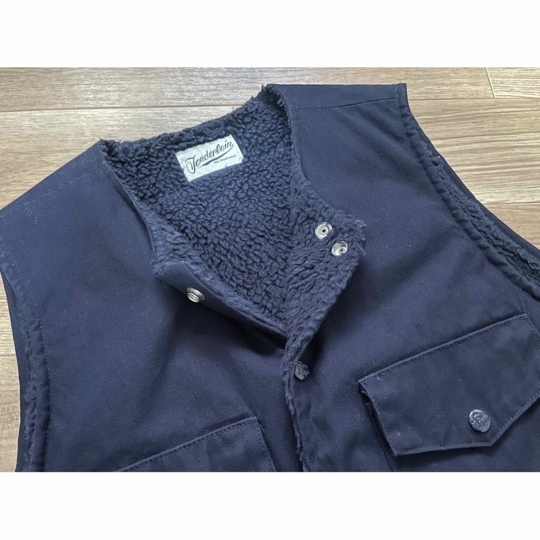 TENDERLOIN - Tenderloin テンダーロイン Navy 裏ボアベストの通販 by