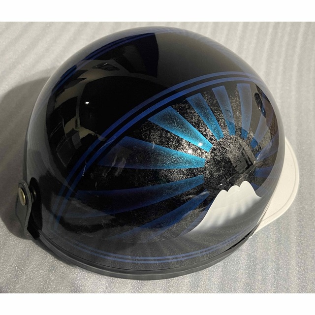 富士日章 コルク半 ヘルメット ラップ塗装 青黒の通販 by paint｜ラクマ