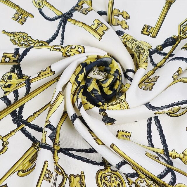 HERMES - エルメス HERMES スカーフ カレ90 LES CLES THE KEYS RARE(鍵