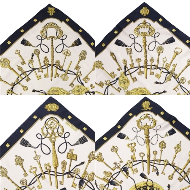 HERMES - エルメス HERMES スカーフ カレ90 LES CLES THE KEYS RARE(鍵