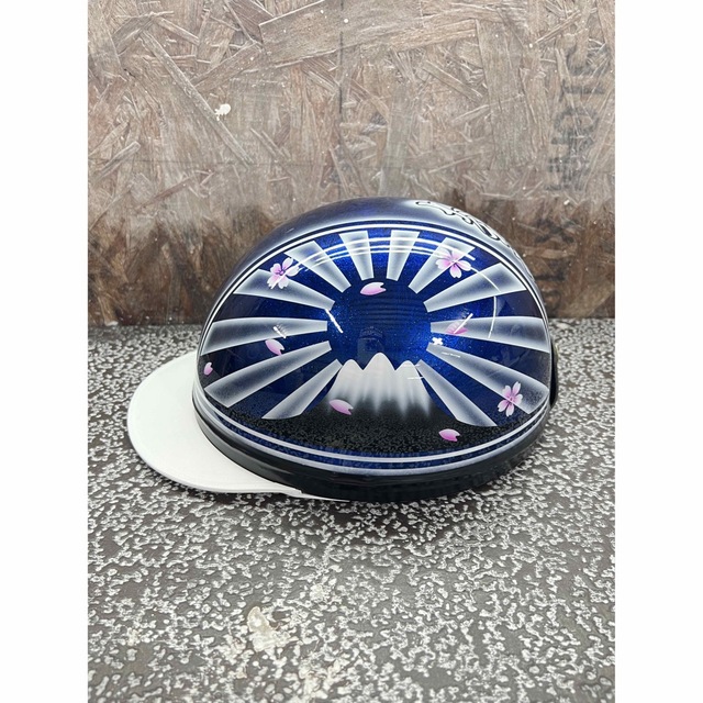 新品 送料無料 カスタムコルク半 富士日章 青ラメラップ塗装 白ボカシ