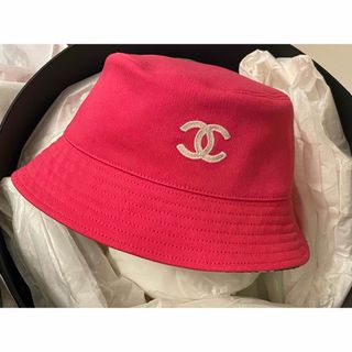 CHANEL - CHANEL シャネル 帽子 バケットハット バケハ ピンク ココ