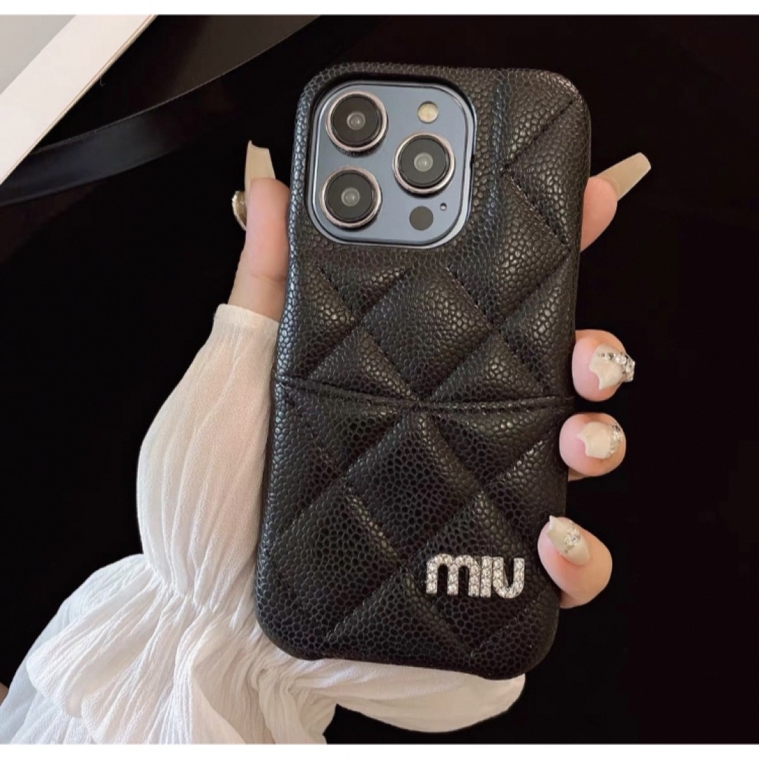 MIU MIU - 新品！miumiu iPhoneケース14ProMax♡マテラッセ柄 ピンク