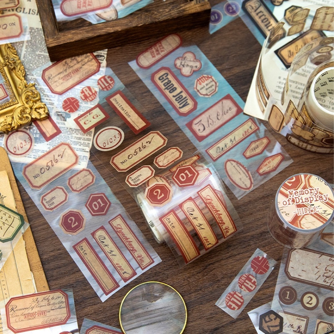 新品❗️陳列の回憶シリーズ レトロラベルマスキングテープ マステ 6種